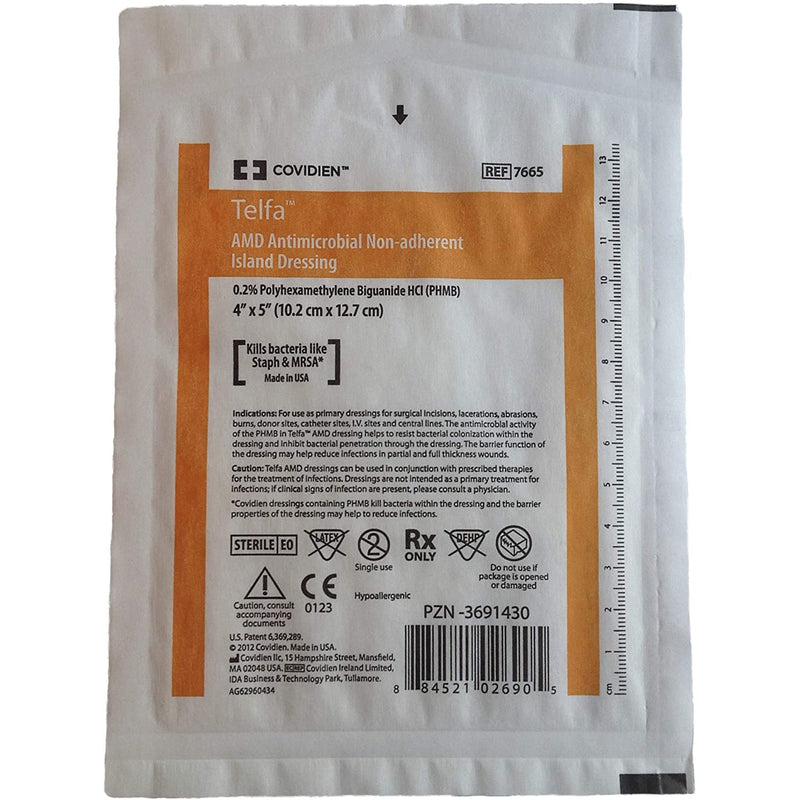 Covidien™ Telfa™ Impregnated Antimicrobial Dressing, 4 x 5 Inch