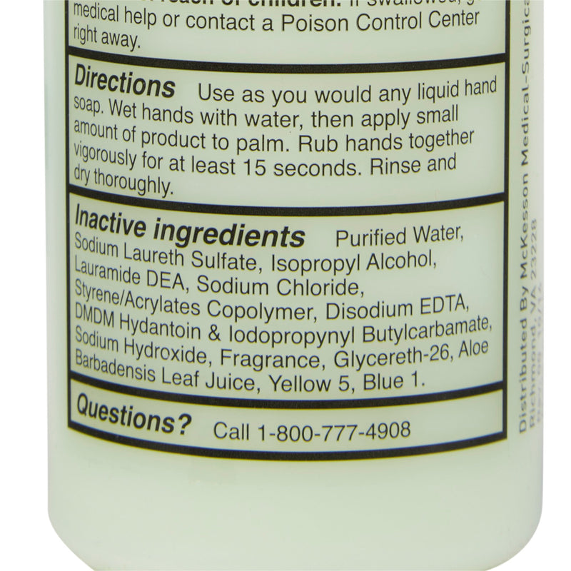 McKesson Antimicrobial Lotion Soap, Herbal Scent, With Aloe, 8-oz Bottle
