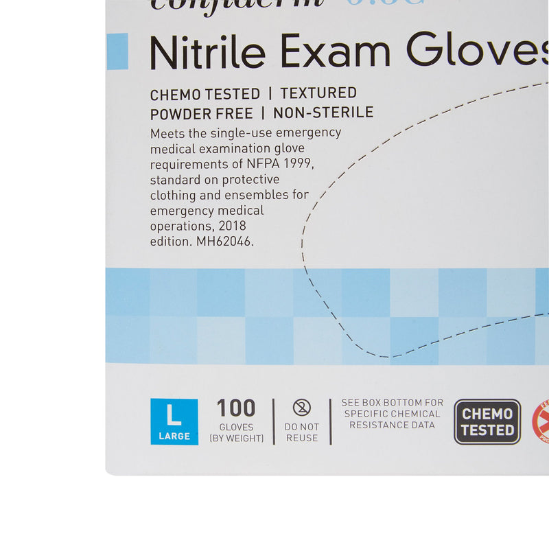 McKesson Confiderm® 6.8C Nitrile Exam Glove, Large, Blue