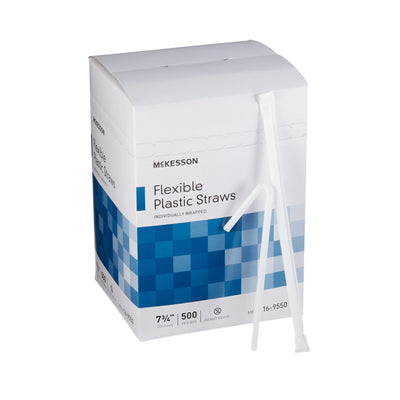 McKesson Flexible Drinking Straw, 500 per Box