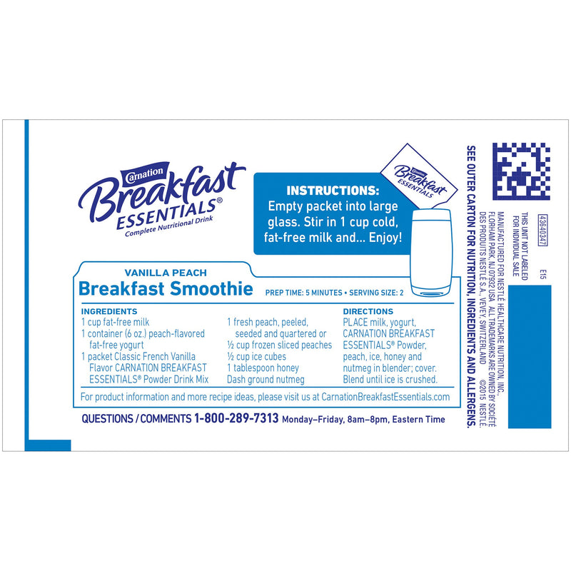 Carnation Breakfast Essentials® Vanilla Oral Supplement, 1.26 oz. Packet