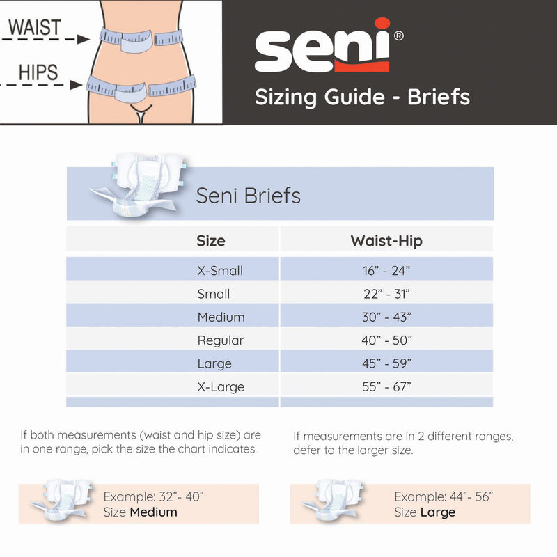 Seni® Super Plus Severe Absorbency Incontinence Brief, Medium