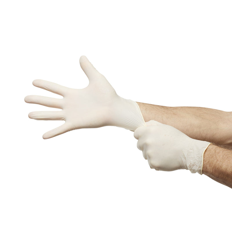 Trilon 2000® PF with MC3® Stretch Vinyl Standard Cuff Length Exam Glove, Medium, Ivory