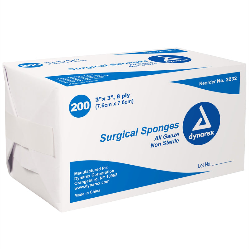 Dynarex® NonSterile Gauze Sponge, 3 x 3 Inch