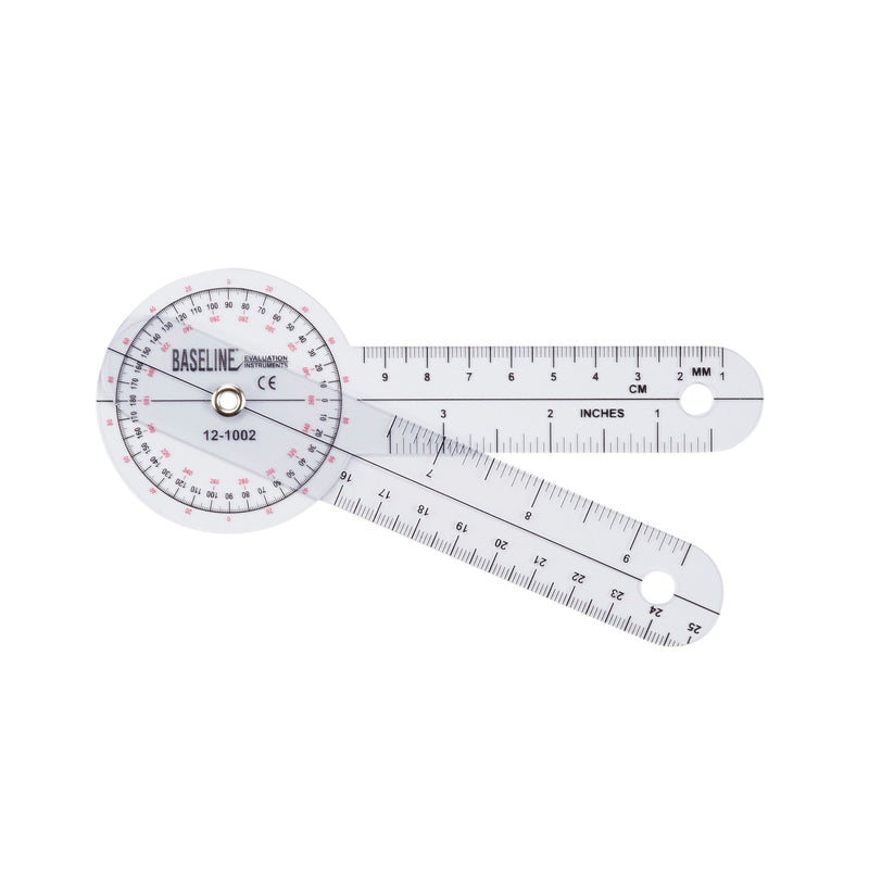 Baseline® 360° Head Plastic Goniometer, 6 Inch Arms