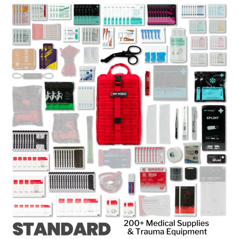 My Medic MyFAK First Aid Kit, Large Trauma Kit with Medical Supplies - Red