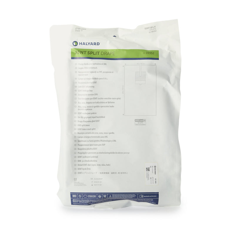Halyard Sterile Split EENT Drape, 76 W x 124 L Inch