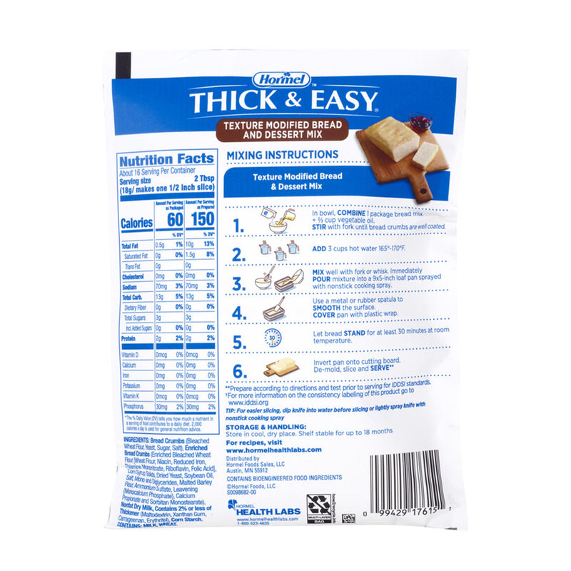 Thick & Easy® Texture Modified Bread & Dessert Mix, 10.6-ounce Pouch