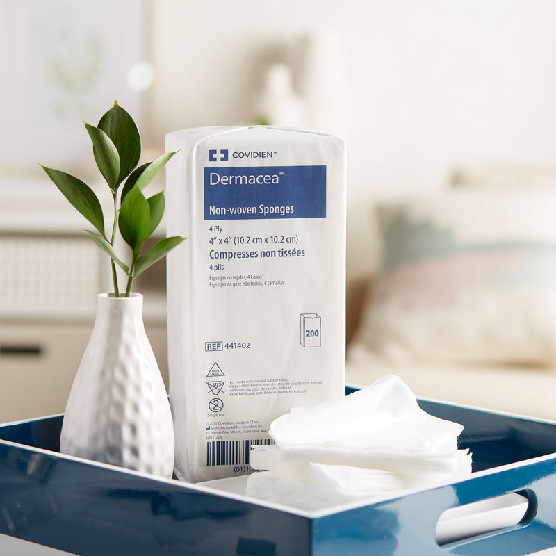 Dermacea™ NonSterile Nonwoven Sponge, 4 x 4 Inch