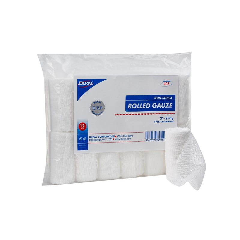 Dukal™ NonSterile Conforming Bandage, 3 Inch x 5 Yard