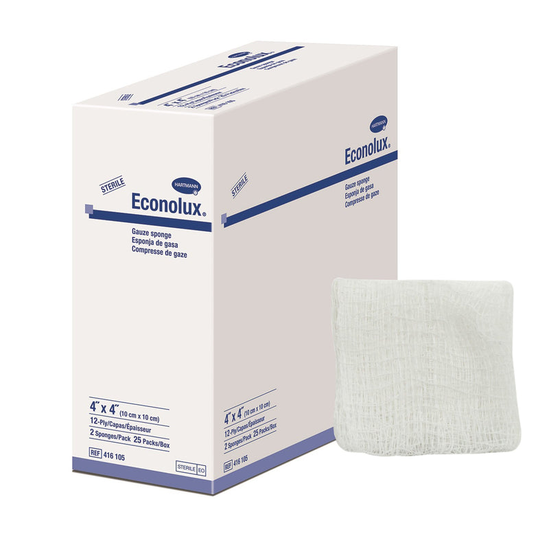 Econolux® Sterile Gauze Sponge, 4 x 4 Inch