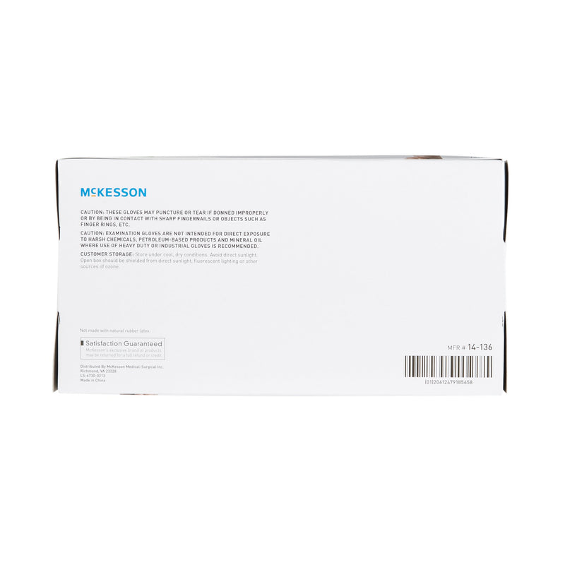 McKesson Non-Sterile, Powder-Free Vinyl Exam Gloves, Medium, Standard Cuff Length, Smooth Clear