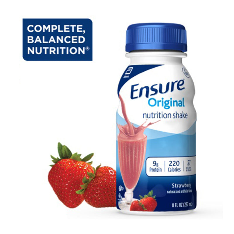 Ensure® Original Therapeutic Nutrition Shake Strawberry Oral Supplement, 8 oz. Bottle