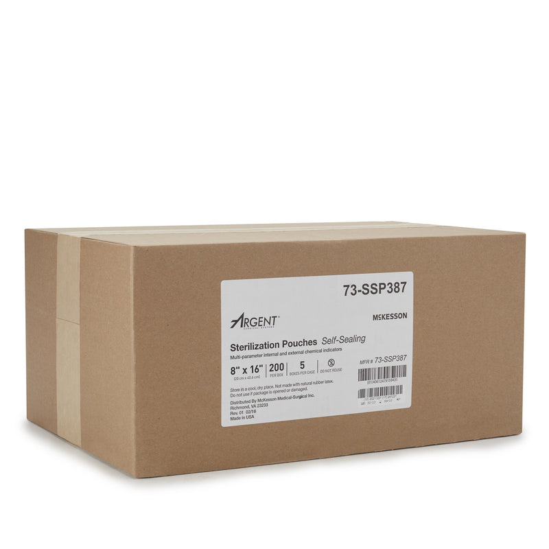 McKesson Argent® Sure-Check® Sterilization Pouch, 8 x 16 Inch