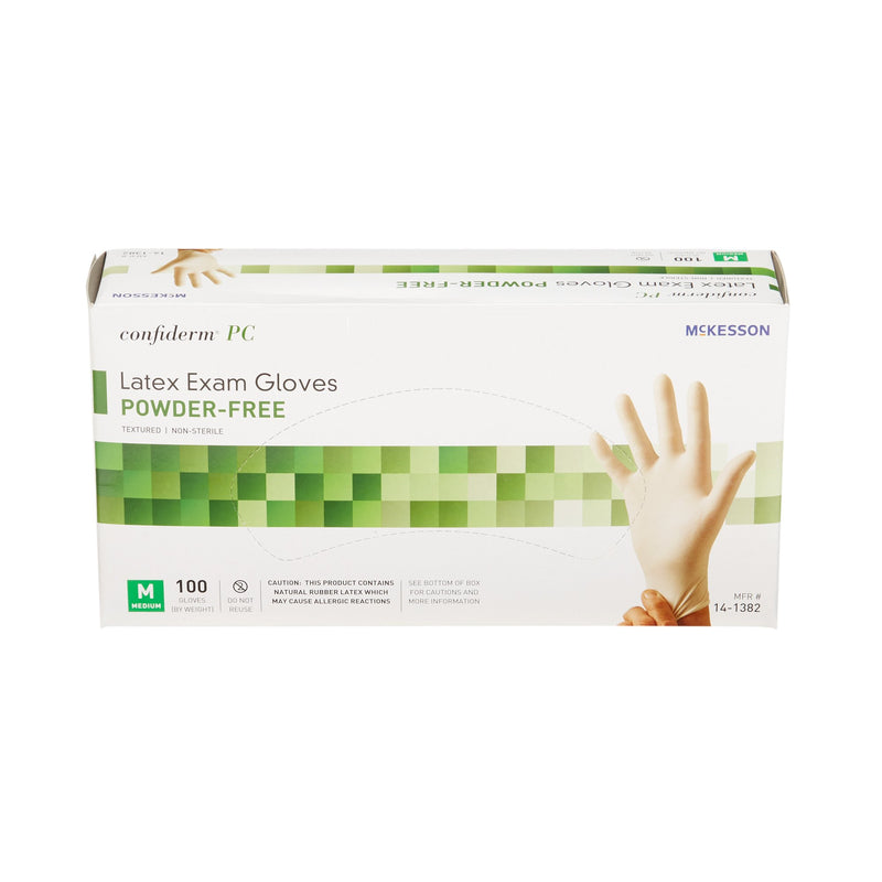 McKesson Confiderm® Latex Exam Glove, Medium, Ivory