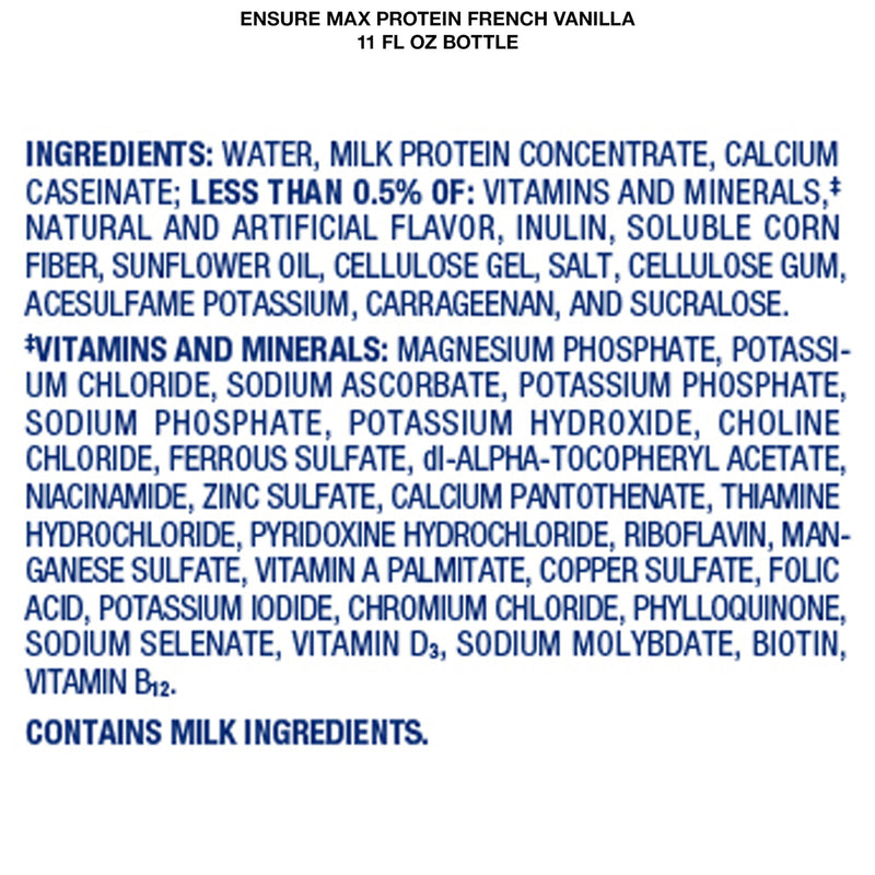 Ensure® Max Protein Vanilla Oral Supplement, 11 oz. Carton