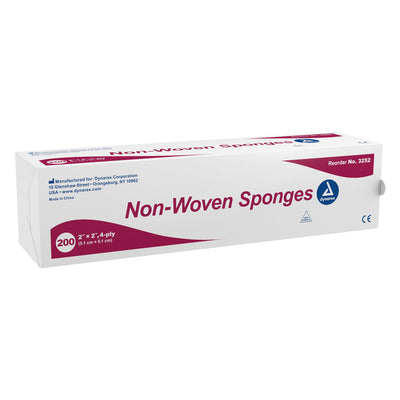 Dynarex® NonSterile Nonwoven Sponge, 2 x 2 Inch