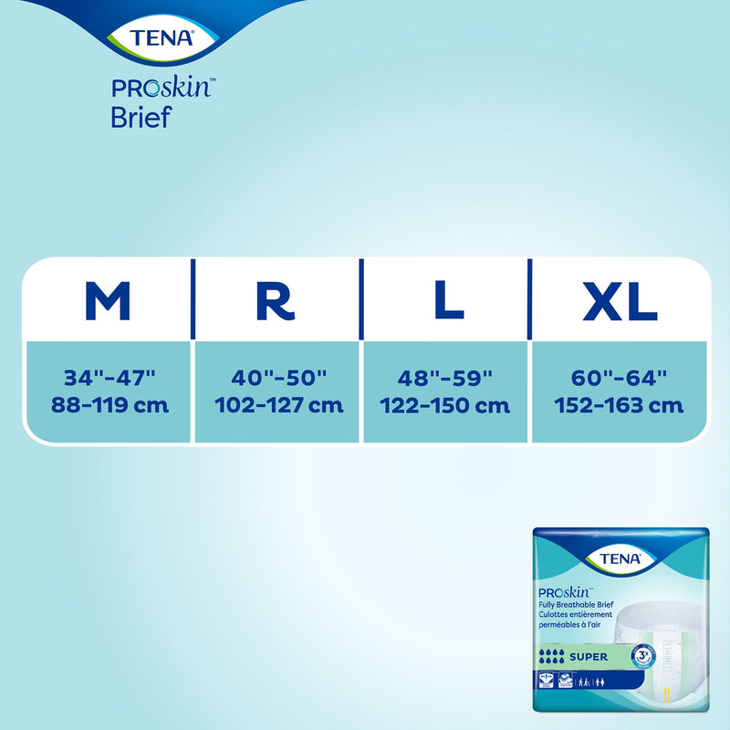 Tena Super Incontinence Briefs, Absorbent, Odor Control, Regular, Green