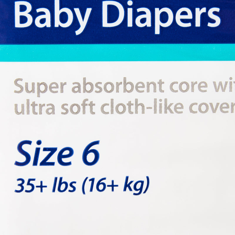 Curity Unisex Baby Diapers, Heavy Absorbency, Disposable, Size 6, 35+ lbs