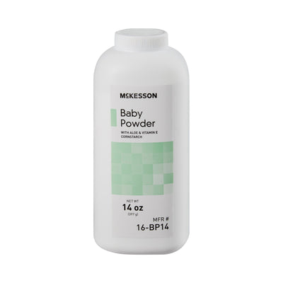 McKesson Baby Aloe and Vitamin E Fresh Scent Cornstarch Powder, 14 oz Shaker Bottle