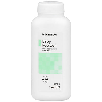 McKesson Baby Aloe and Vitamin E Cornstarch Powder, 4 oz Shaker Bottle