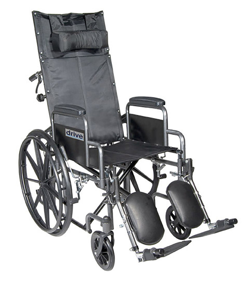 drive™ Silver Sport Reclining Wheelchair, 16-Inch Seat Width