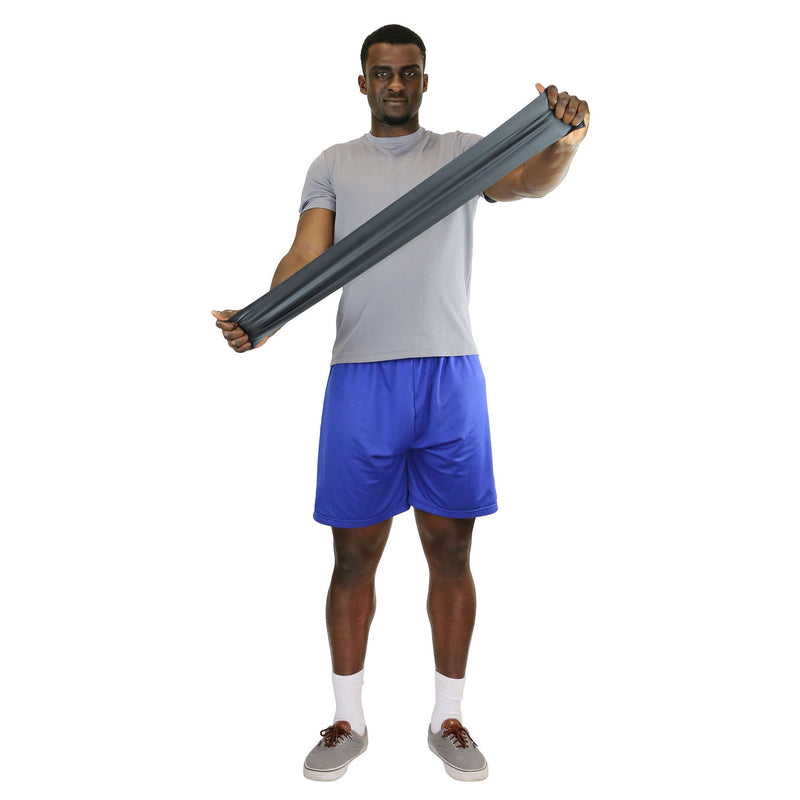 CanDo® Exercise Resistance Band, Black, 5 Inch x 6 Yard, X-Heavy Resistance