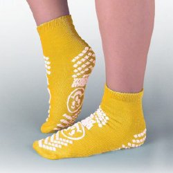 Pillow Paws® Yellow Risk Alert® Terries™ Slipper Socks, 2XL Adult
