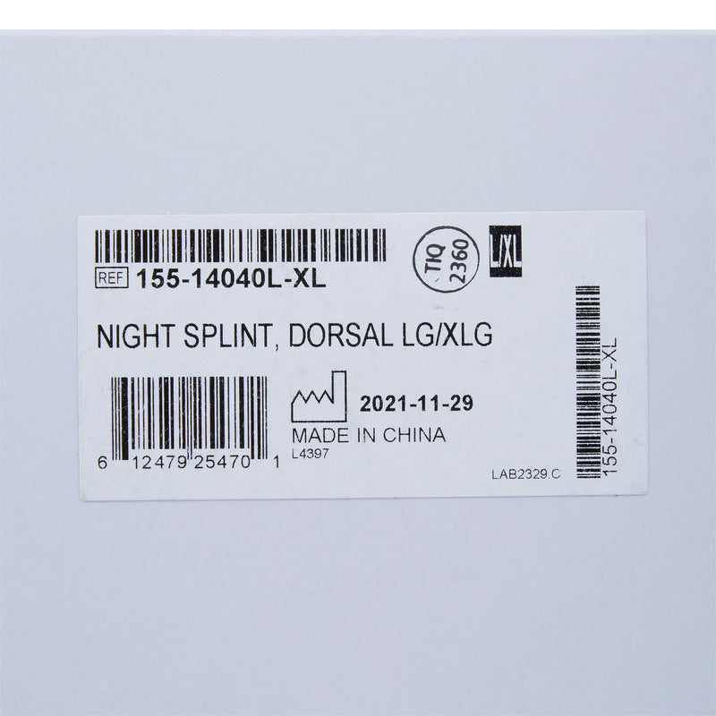 McKesson Low Profile Dorsal Night Splint, Large / Extra Large