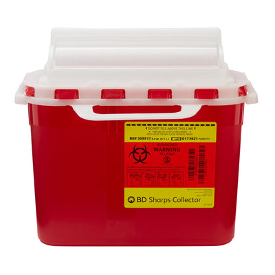 BD Sharps Container, 5.4 qt, Horizontal Entry
