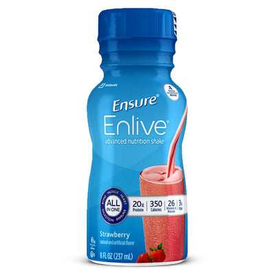 Ensure® Enlive® Advanced Nutrition Shake Strawberry Oral Supplement, 8 oz. Bottle