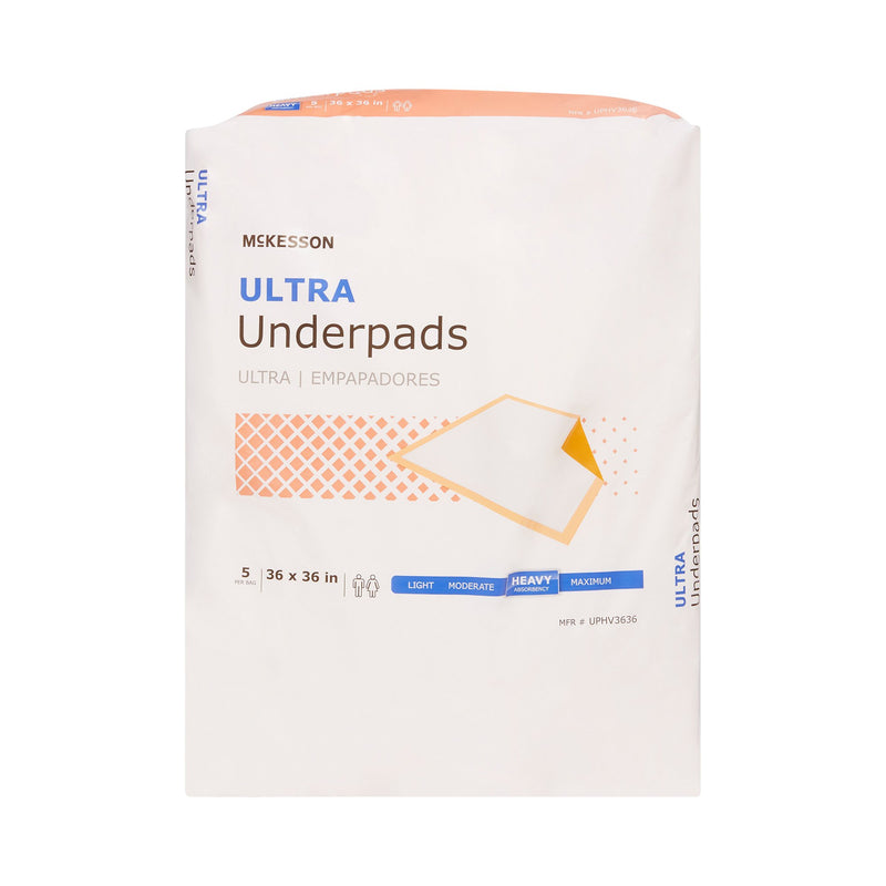 McKesson Ultra Heavy Absorbency Underpad, 36 x 36 Inch