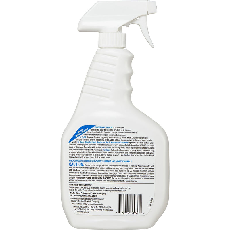 Clorox Healthcare Surface Disinfectant Cleaner, Spray, 32 oz