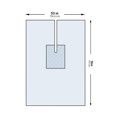 McKesson Sterile Orthopedic U-Drape, 53 W x 76 L Inch