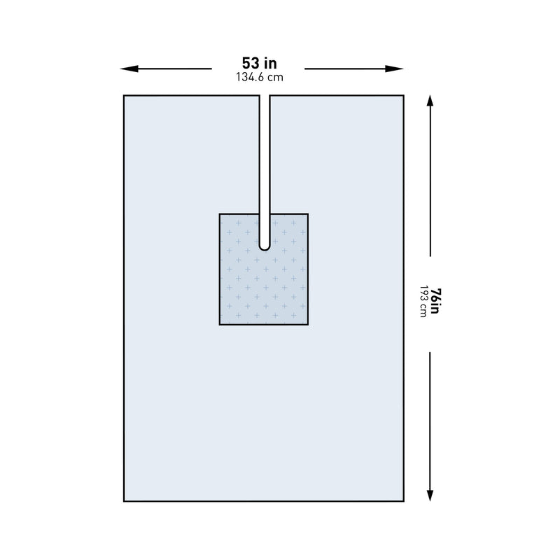 McKesson Sterile Orthopedic U-Drape, 53 W x 76 L Inch