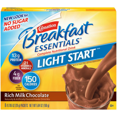 Carnation Breakfast Essentials® Light Start Chocolate Oral Supplement, 20 Gram Packet