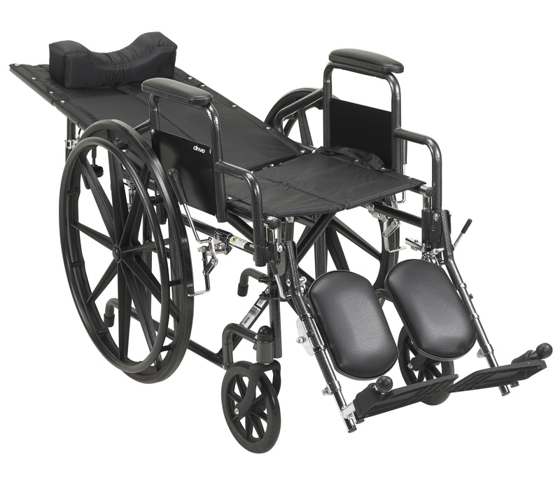 drive™ Silver Sport Reclining Wheelchair, 16-Inch Seat Width