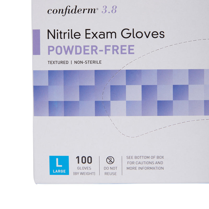 McKesson Confiderm® 3.8 Nitrile Exam Glove, Large, Blue