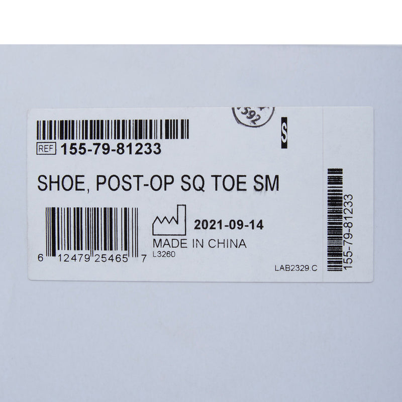 McKesson Square Toe Post-Op Shoe, Male 7-8 / Female 8-9