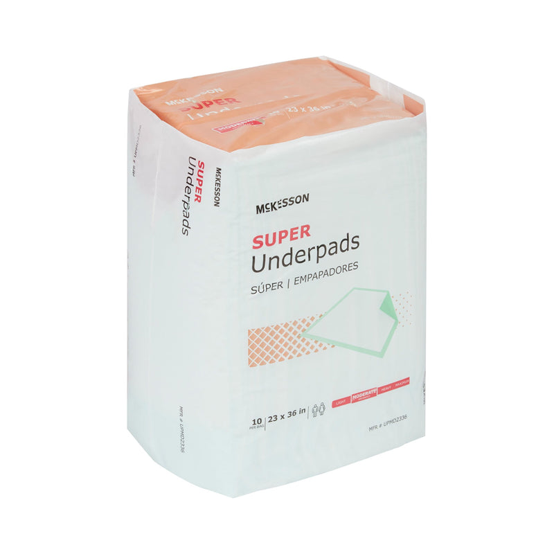 McKesson Super Moderate Absorbency Underpad, 23 x 36 Inch