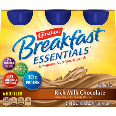 Carnation Breakfast Essentials® Chocolate Oral Supplement, 8 oz. Bottle