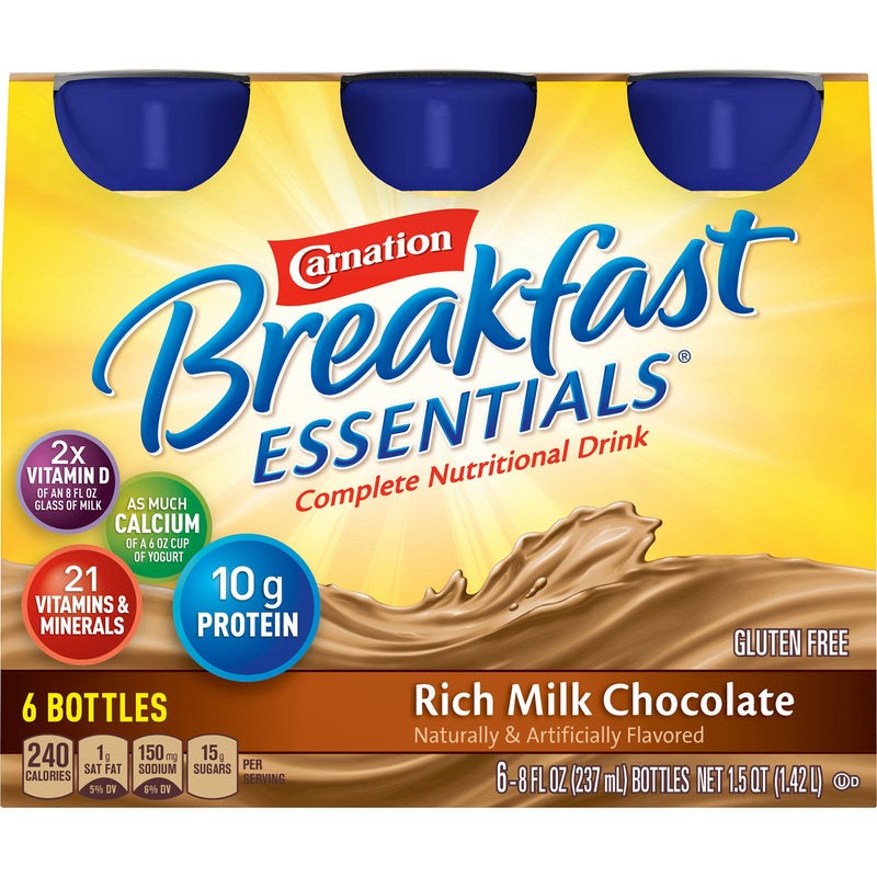 Carnation Breakfast Essentials® Chocolate Oral Supplement, 8 oz. Bottle