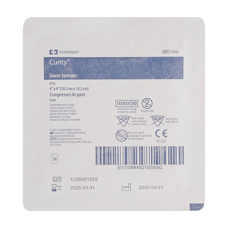 Curity™ Sterile USP Type VII Gauze Sponge, 4 x 4 Inch