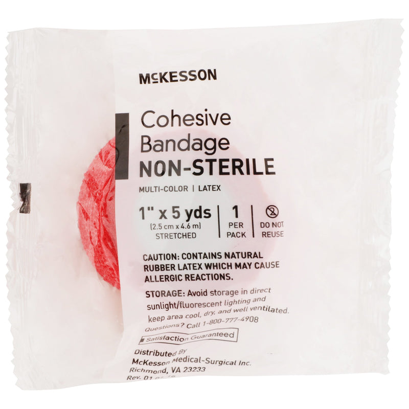 McKesson Self-adherent Closure Cohesive Bandage, 1 Inch x 5 Yard