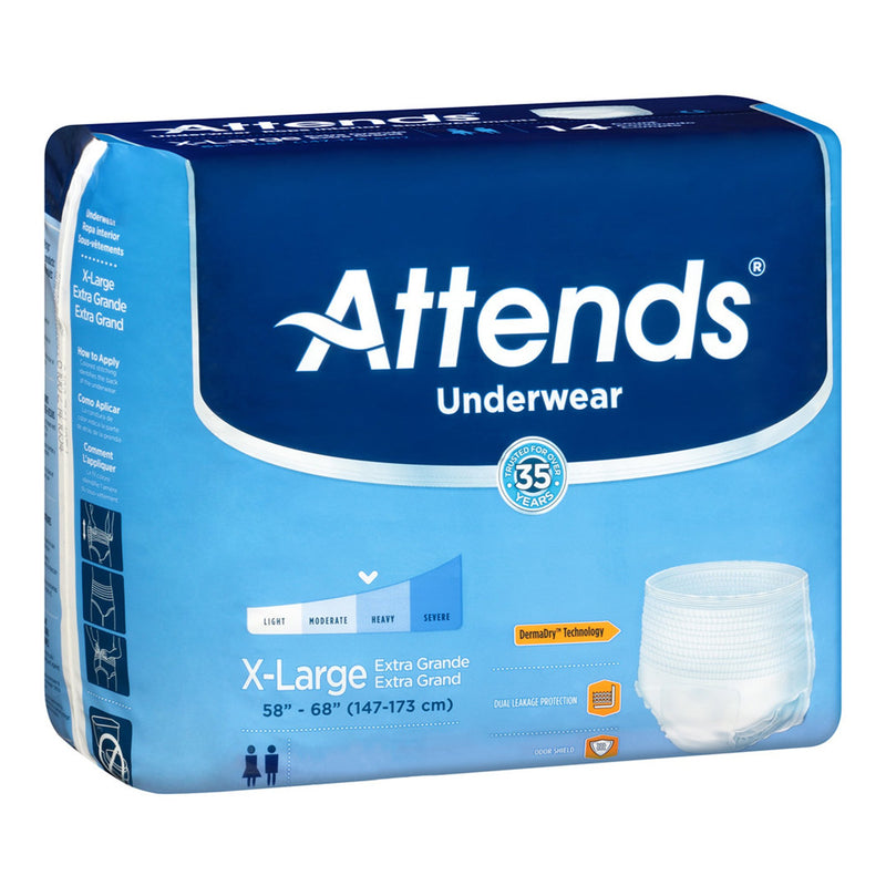 Attends® Adult Moderate Absorbent Underwear, X-Large, White