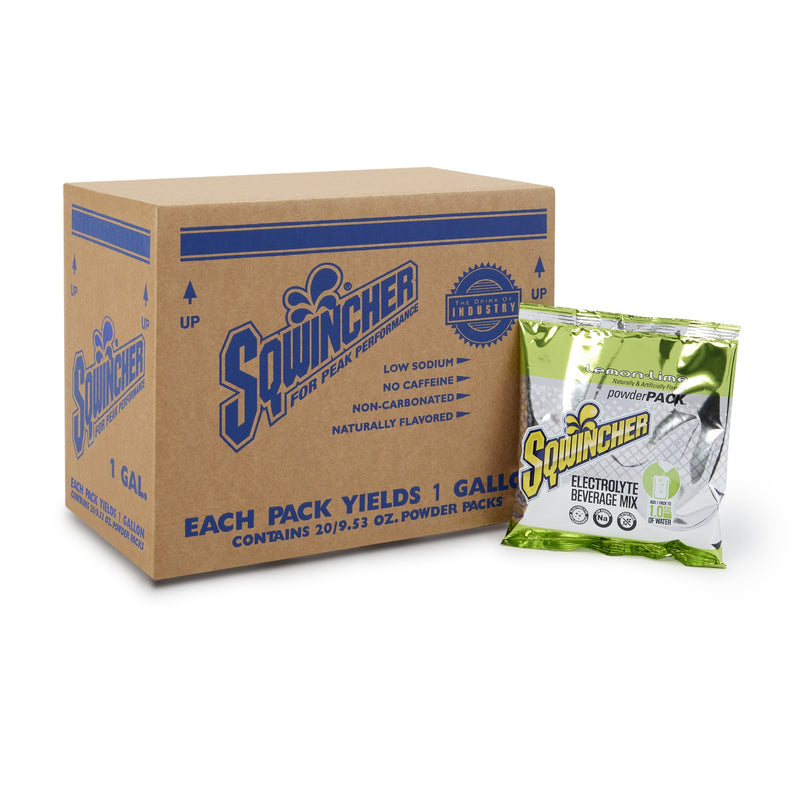 Sqwincher® Powder Pack® Lemon-Lime Electrolyte Replenishment Drink Mix, 9.53 oz. Packet