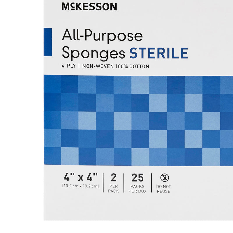 McKesson Sterile Nonwoven Sponge, 4 x 4 Inch