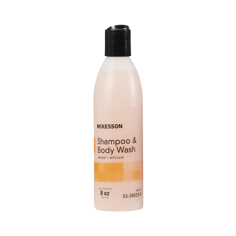 McKesson Shampoo and Body Wash, Apricot Scent, 8 oz. Squeeze Bottle