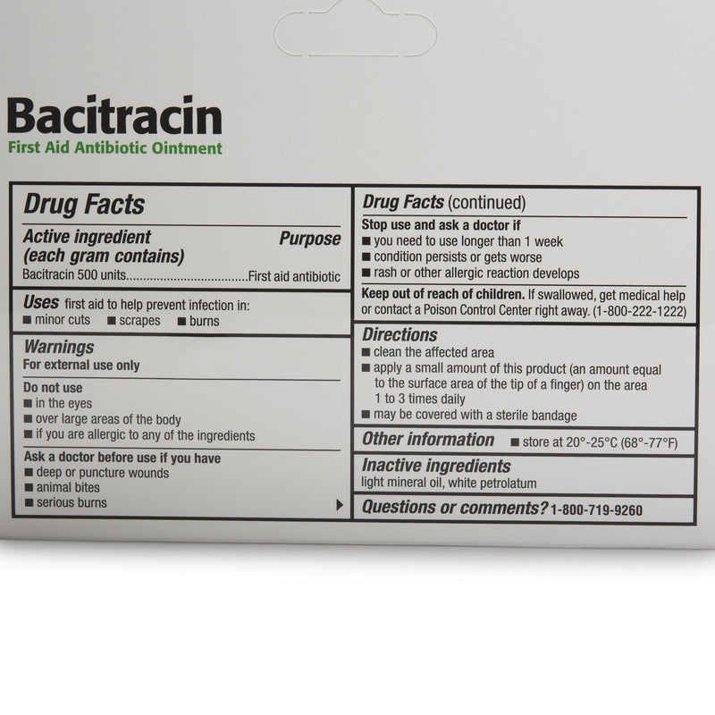 Bacitracin First Aid Antibiotic Ointment, 0.5-ounce tube