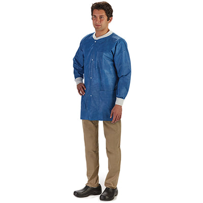 LabMates® Lab Jacket, Medium, Blue